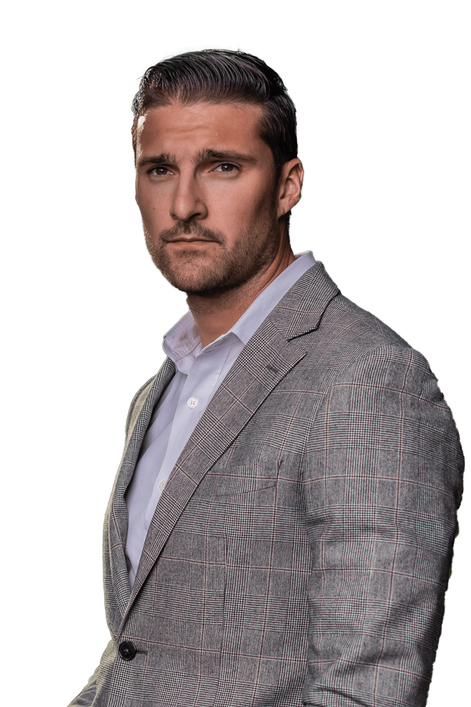 Business Portrait - Geschäftsmann in grauem Anzug